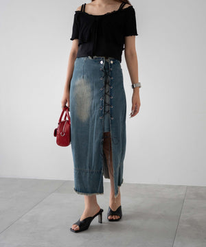 デニム中濃色　モデル：155㎝　F着用