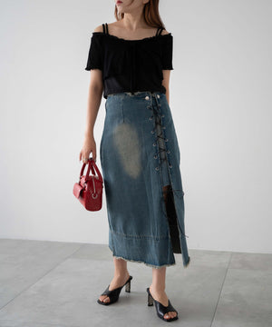 デニム中濃色　モデル：155㎝　F着用