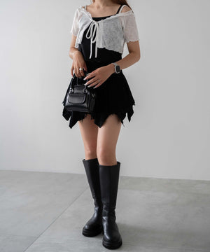 ホワイト 　モデル:155cm F着用