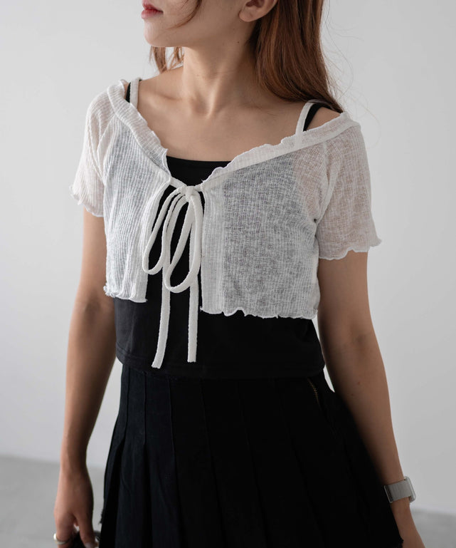 ホワイト 　モデル:155cm F着用