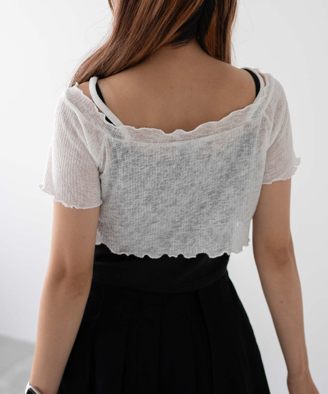 ホワイト 　モデル:155cm F着用