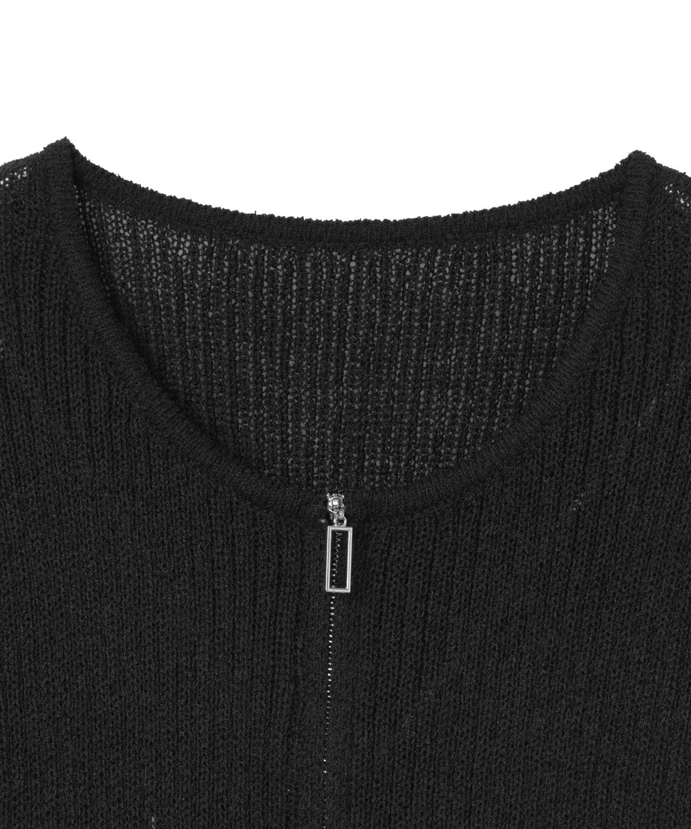 サマーWジップニット