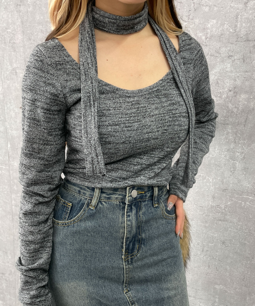 グレー　モデル:154cm F着用