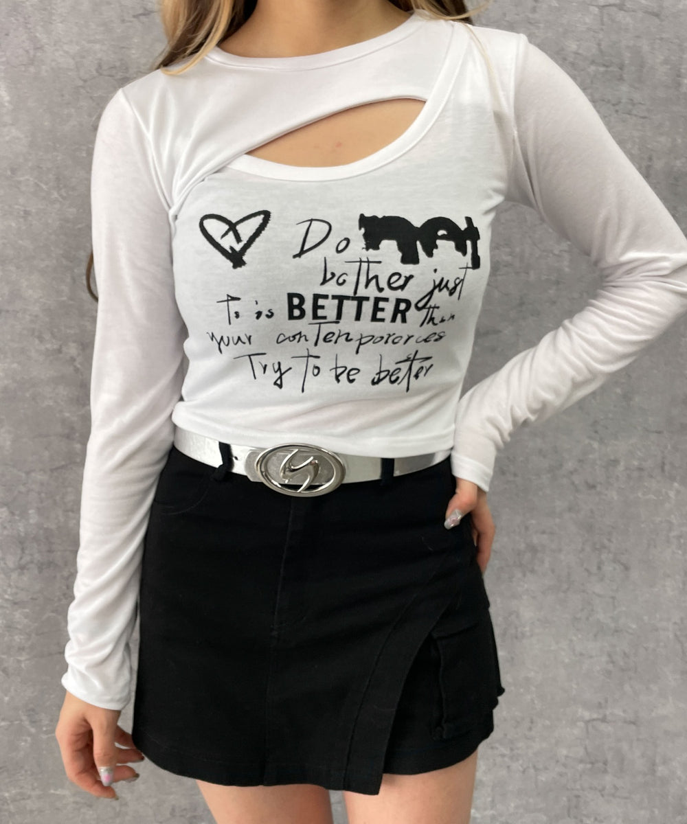 ホワイト 　モデル:154cm F着用