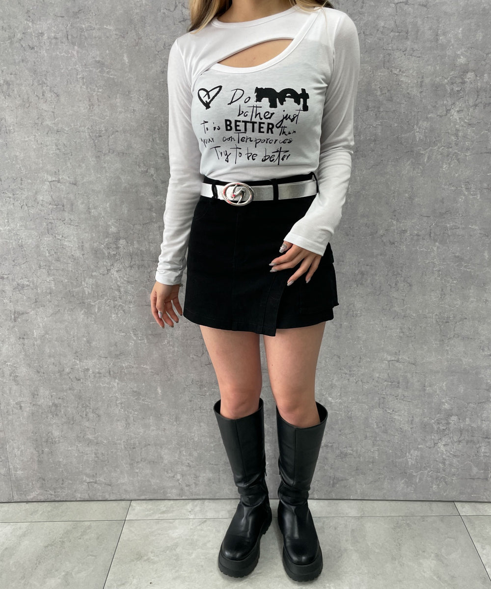 ホワイト 　モデル:154cm F着用