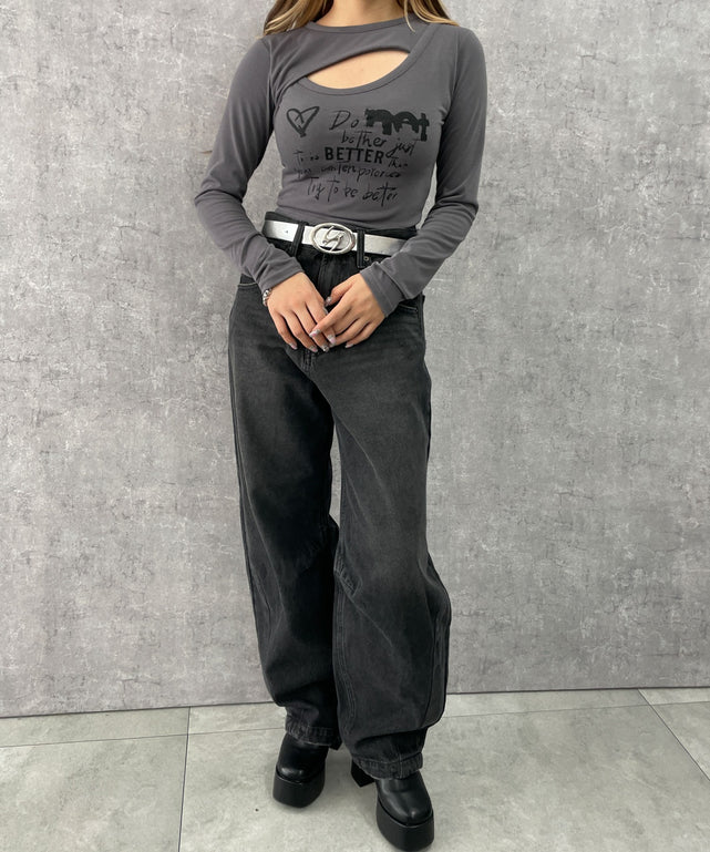 グレー 　モデル:154cm F着用