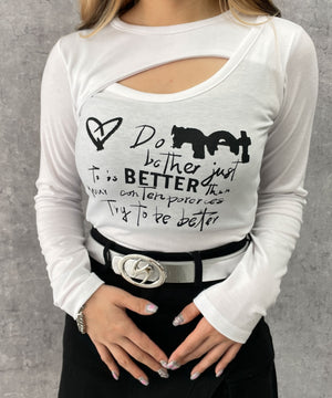 ホワイト 　モデル:154cm F着用