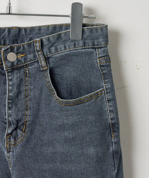 デニム中濃色　モデル:154cm M着用