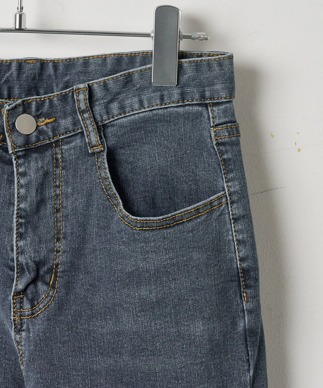 デニム中濃色　モデル:154cm M着用