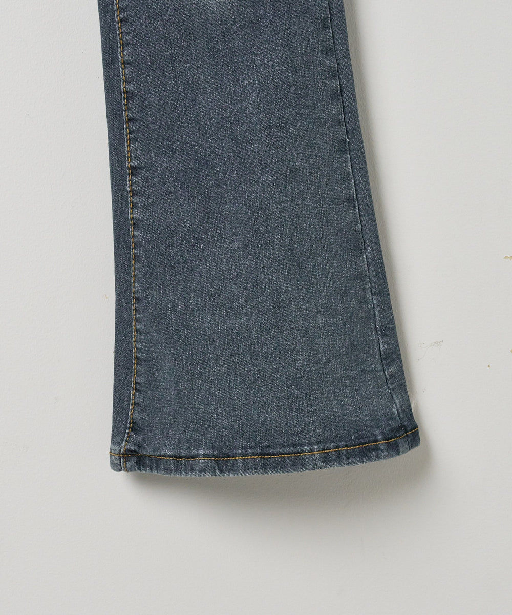 デニム中濃色　モデル:154cm M着用