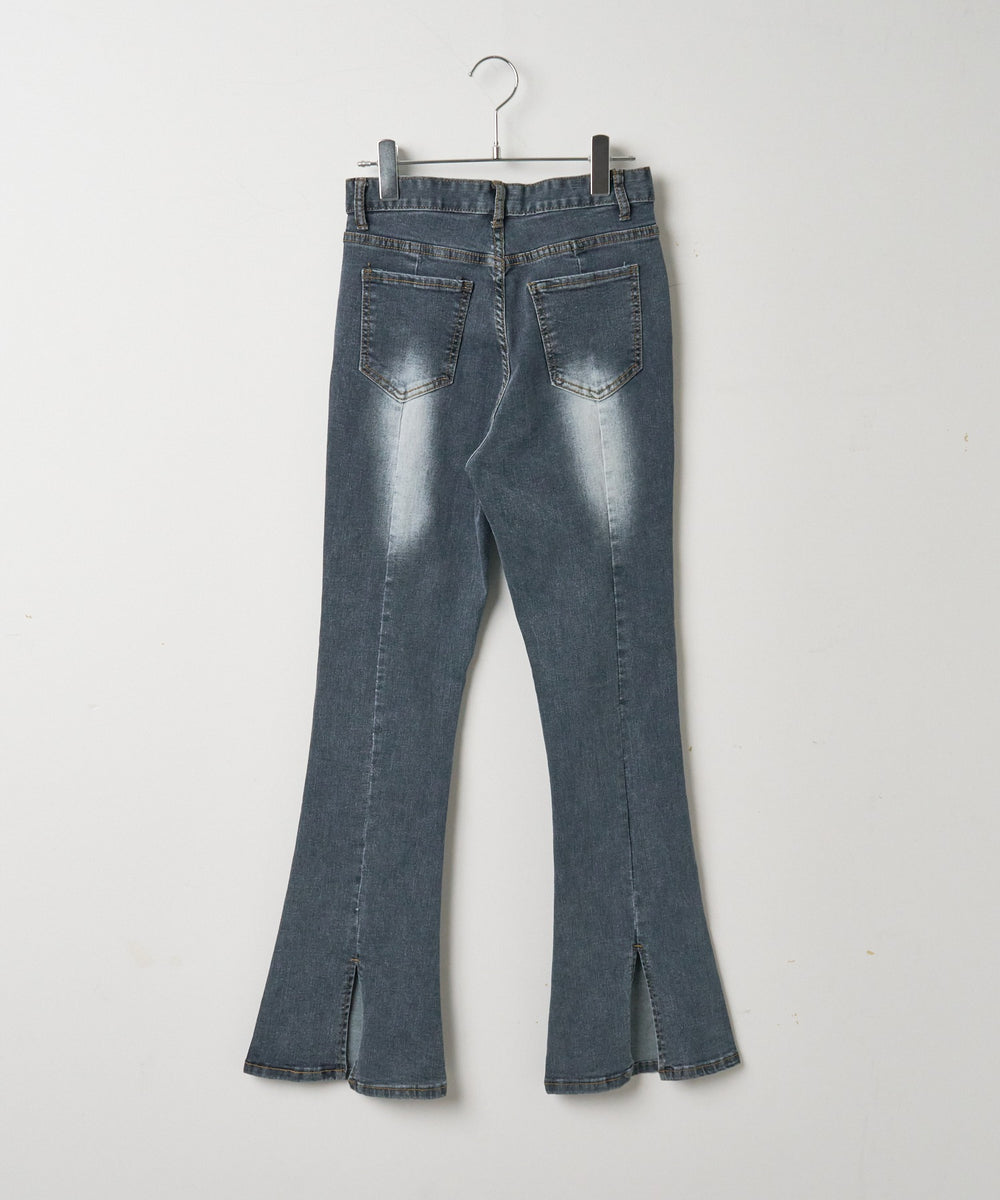 デニム中濃色　モデル:154cm M着用