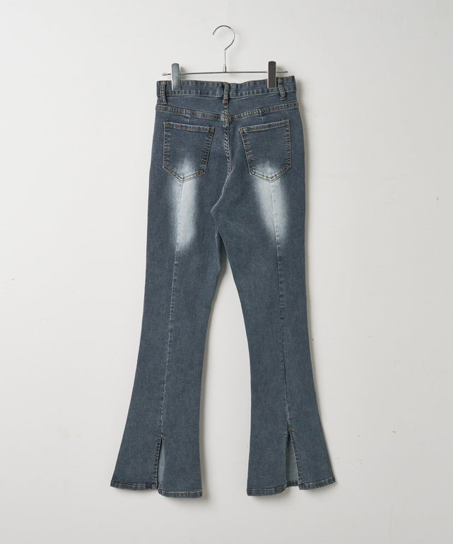 デニム中濃色　モデル:154cm M着用