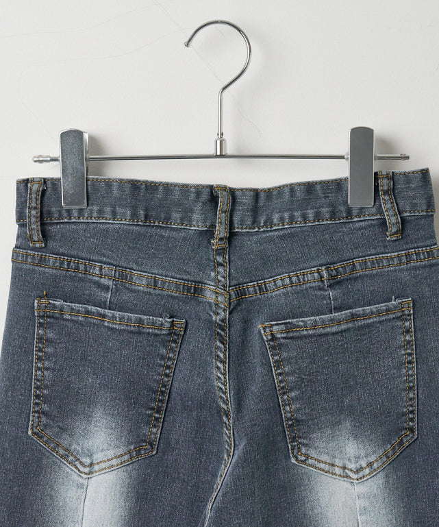 デニム中濃色　モデル:154cm M着用