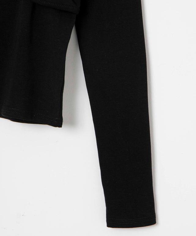 ブローチ付きレイヤードピチトップス