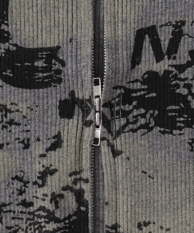 Wジップロゴプリントタンク