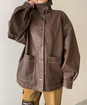 ブラウン　モデル:155cm F着用