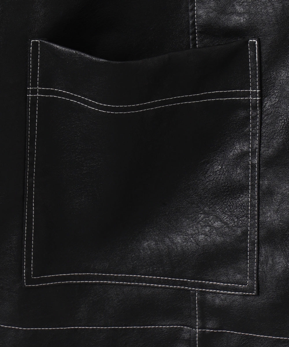 配色ステッチカバーオール