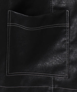 配色ステッチカバーオール