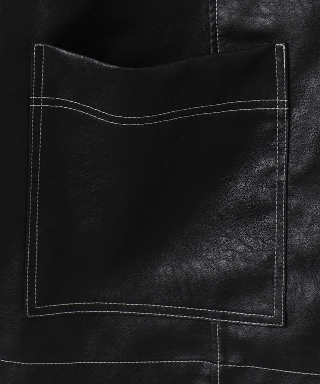 配色ステッチカバーオール