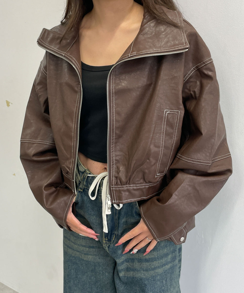 ブラウン　モデル:155cm F着用