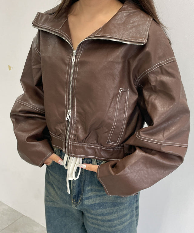 ブラウン　モデル:155cm F着用