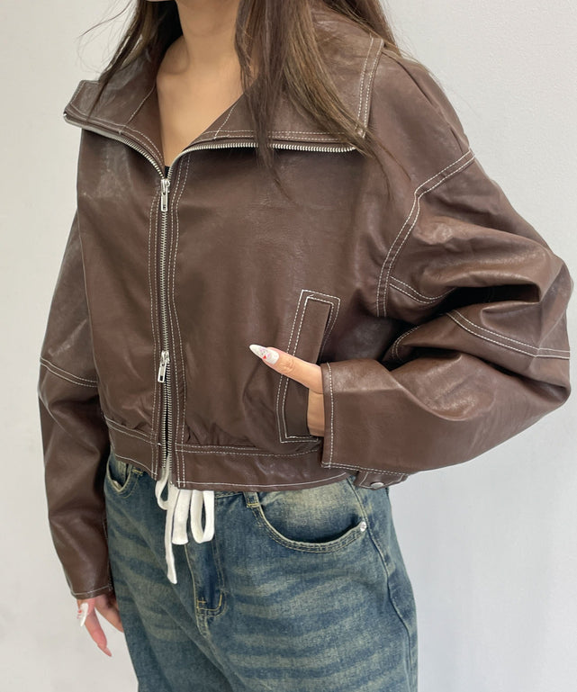 ブラウン　モデル:155cm F着用