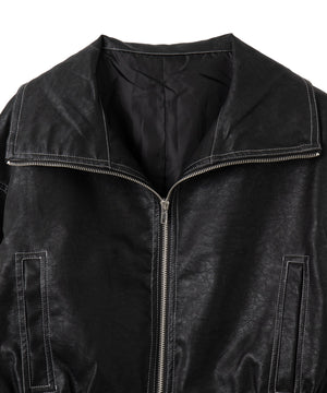 配色ステッチWZIPショートブルゾン