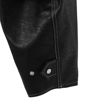 配色ステッチWZIPショートブルゾン