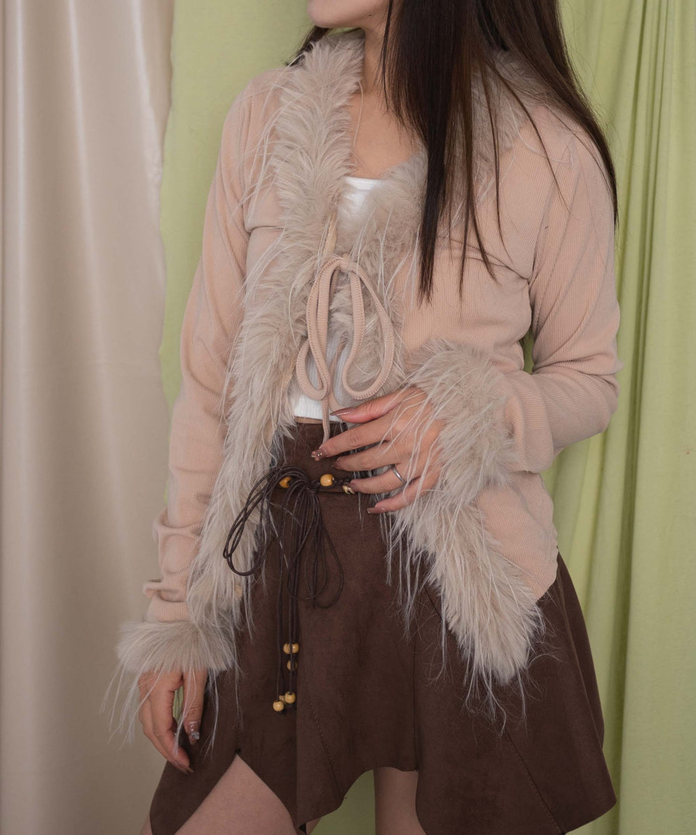 ベージュ モデル：155cm F着用