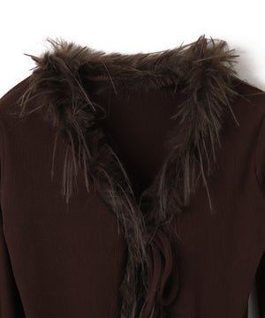 Fファーリボンカーデ