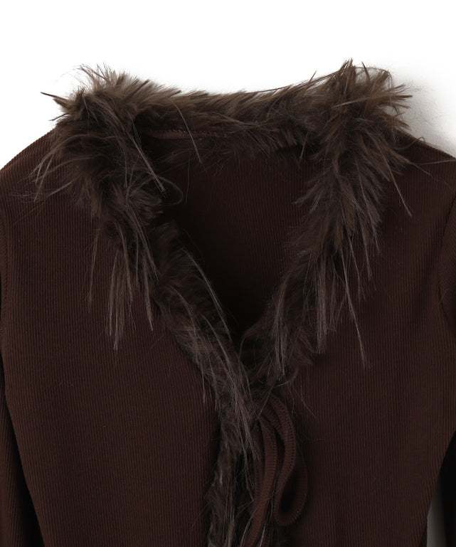 Fファーリボンカーデ