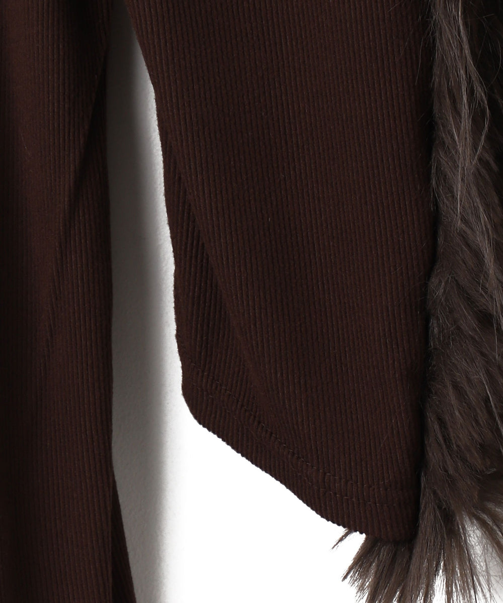 Fファーリボンカーデ