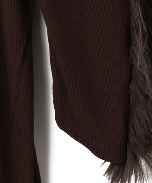 Fファーリボンカーデ