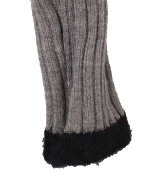 バイカラーWジップニット