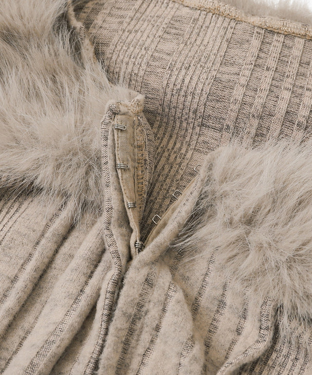 フロントフックFファーカーデ