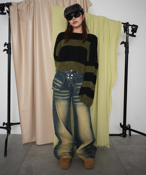 カーキ モデル：155cm F着用