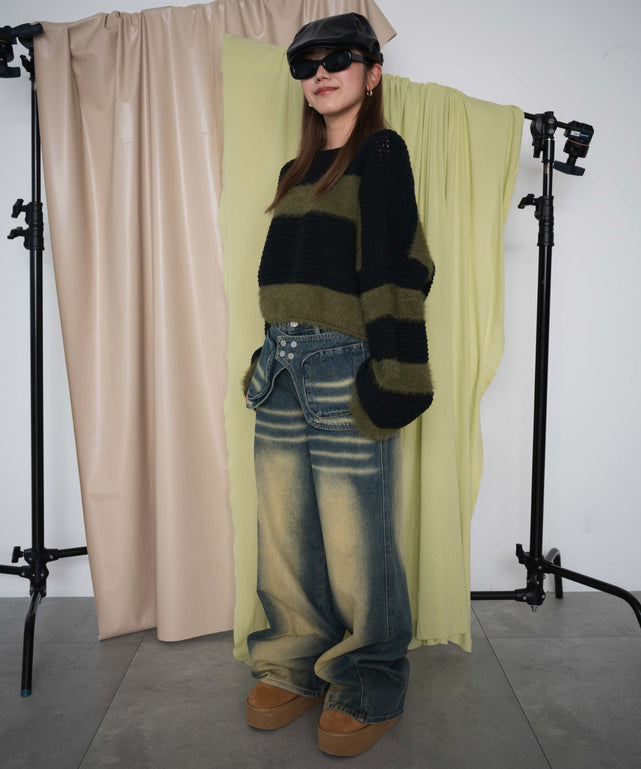 カーキ モデル：155cm F着用