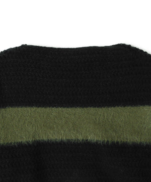 マテリアルシャギークロップドニット