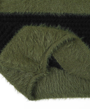 マテリアルシャギークロップドニット