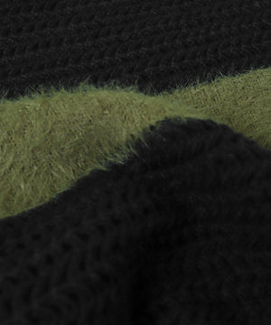 マテリアルシャギークロップドニット