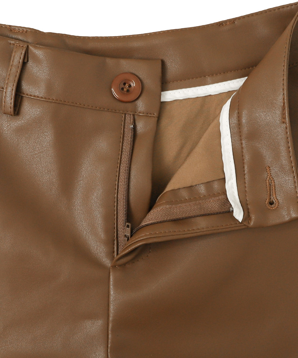 合皮ボアショートパンツ