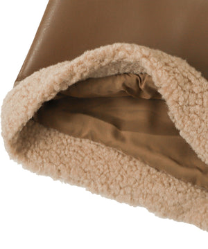 合皮ボアショートパンツ