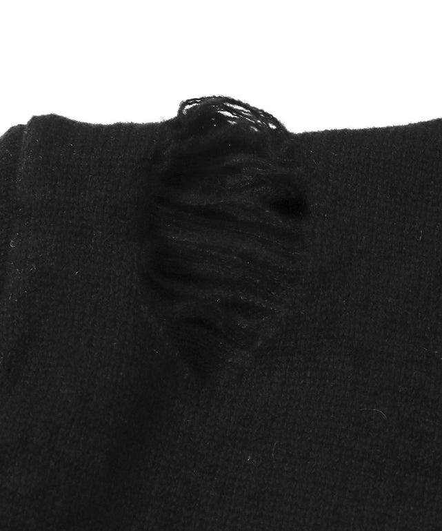 バタフライダメージワンショルダーニット