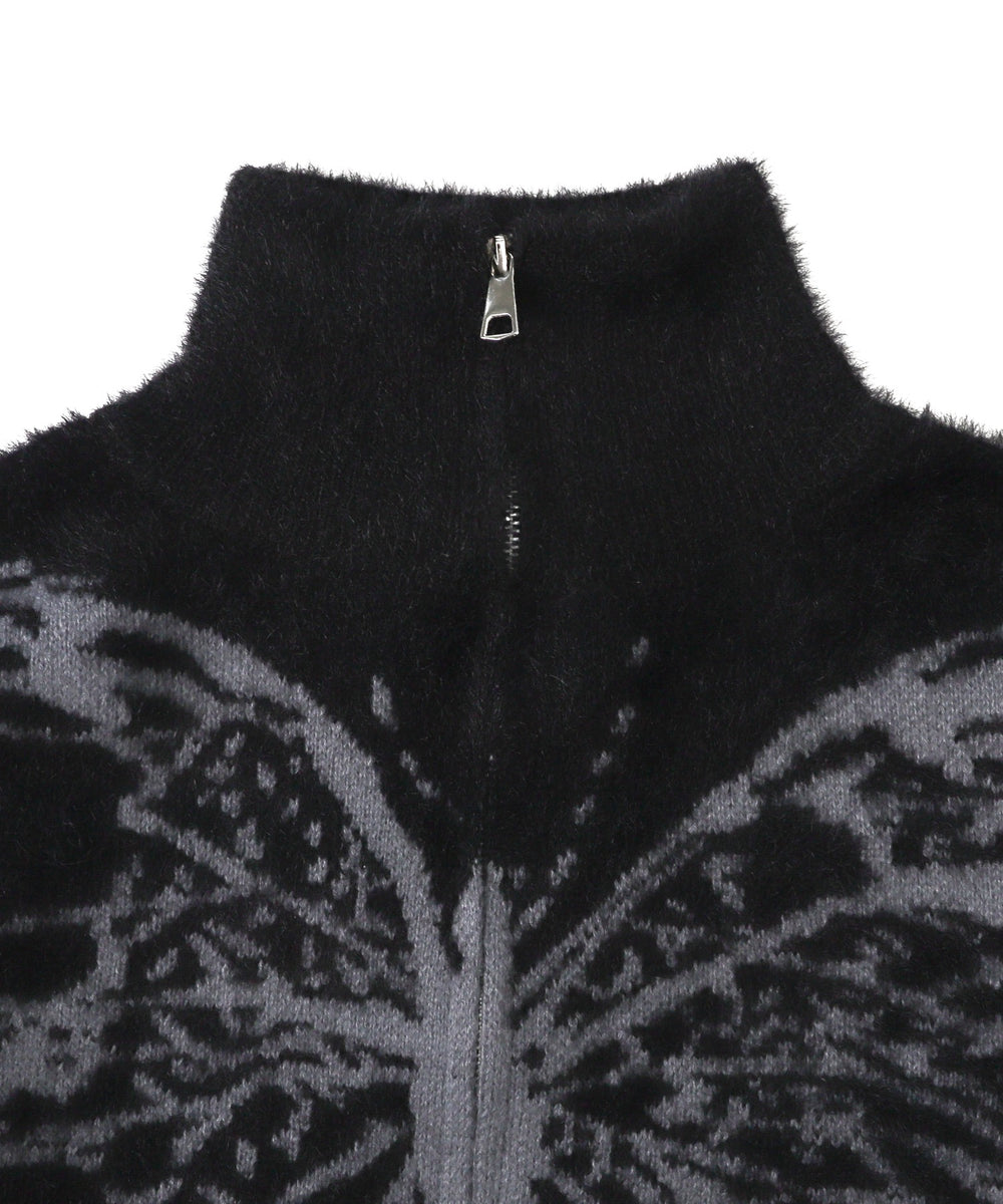 バタフライジップニット