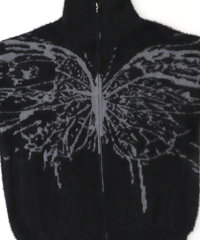 バタフライジップニット