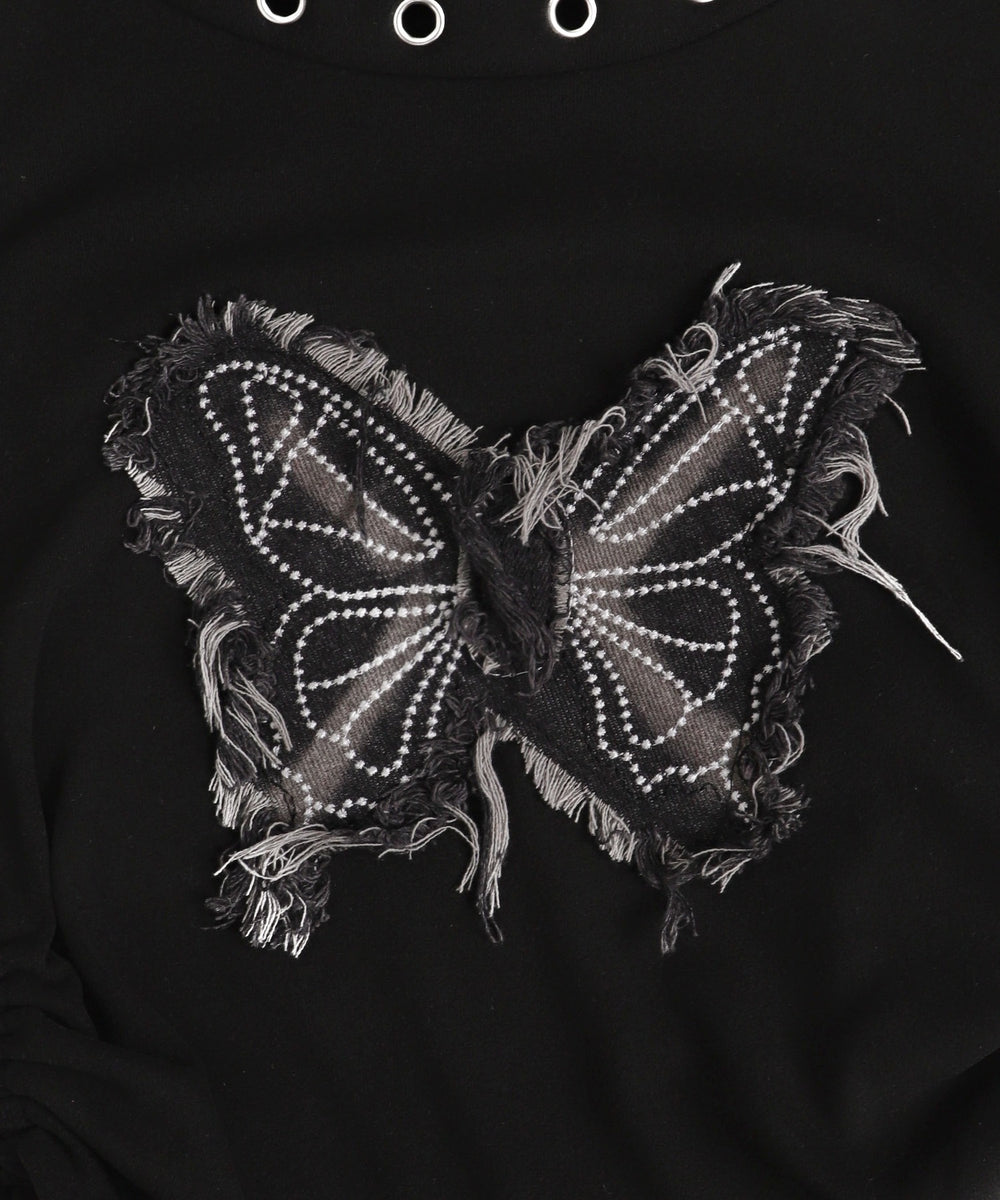 ハトメネックバタフライトップス