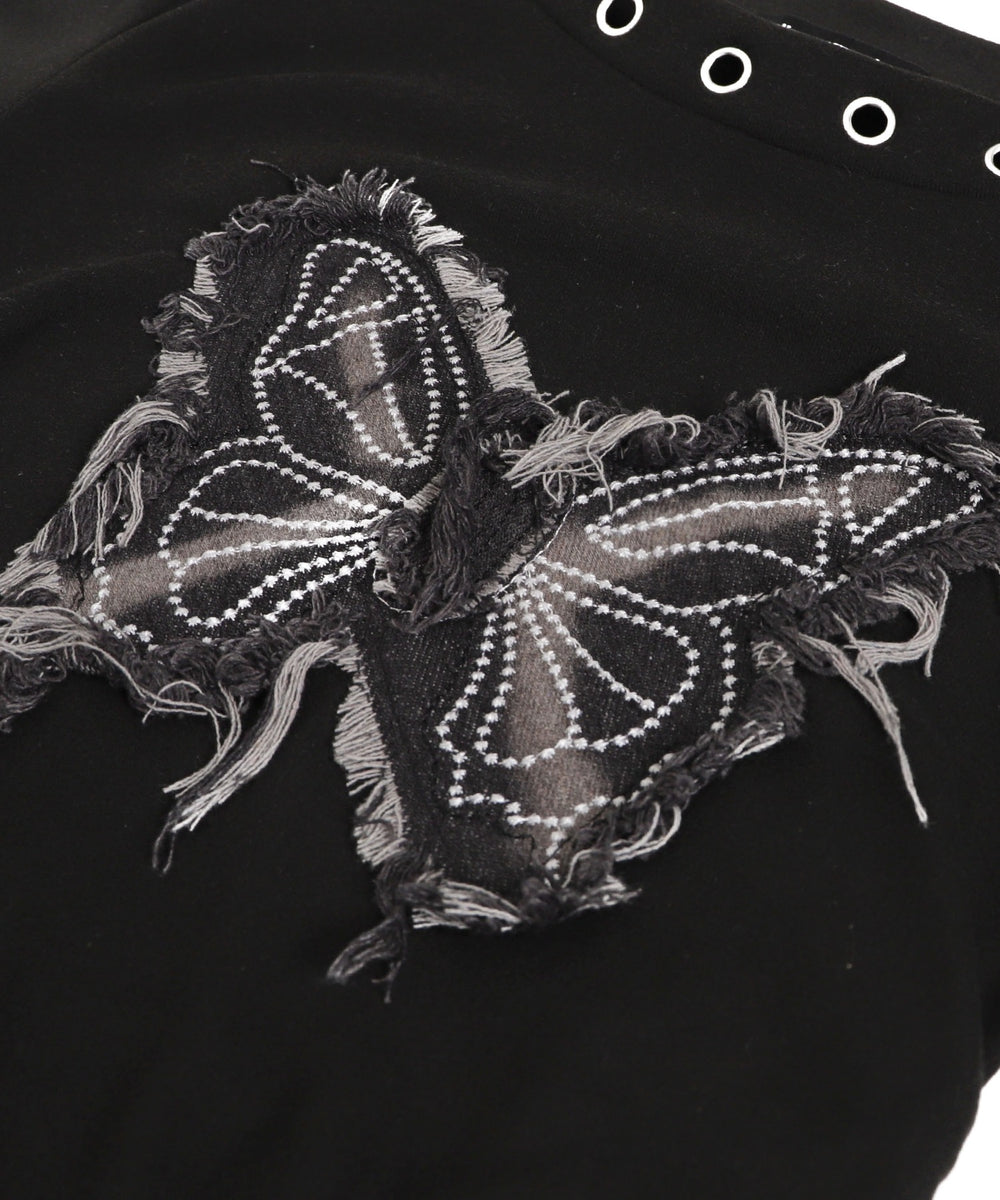 ハトメネックバタフライトップス