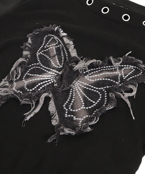 ハトメネックバタフライトップス