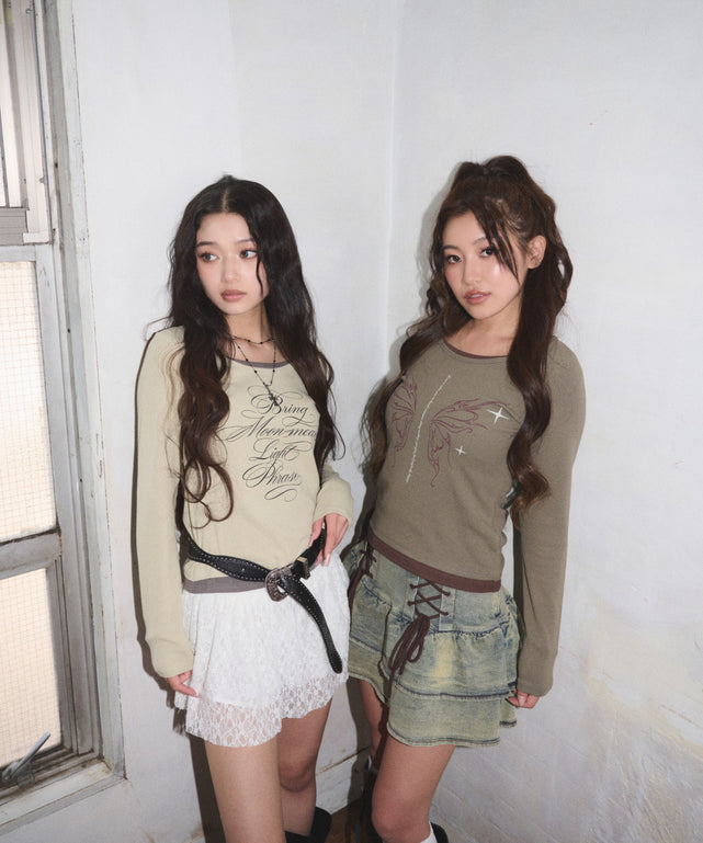 レースアップティアードミニスカパン