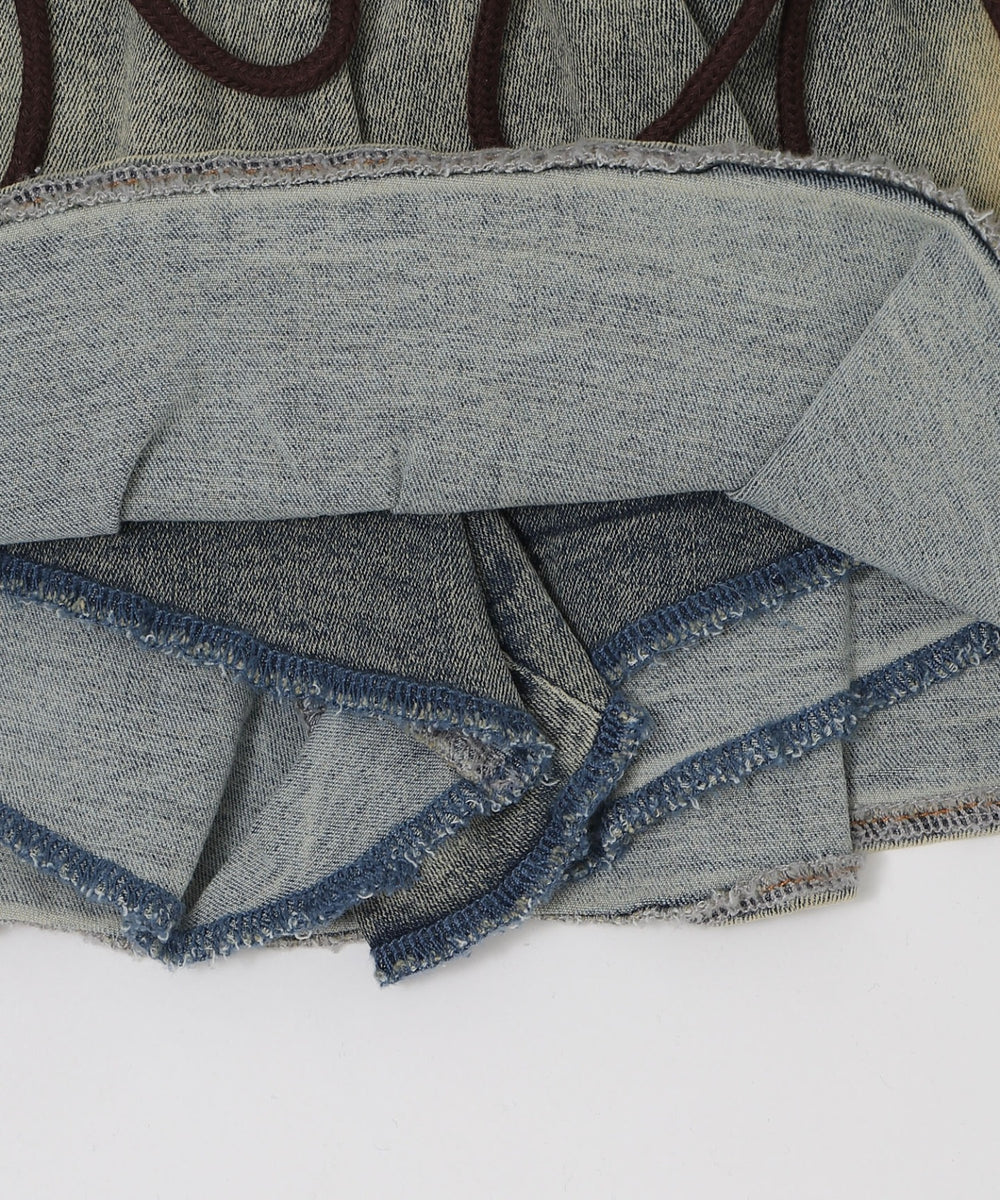 レースアップティアードミニスカパン